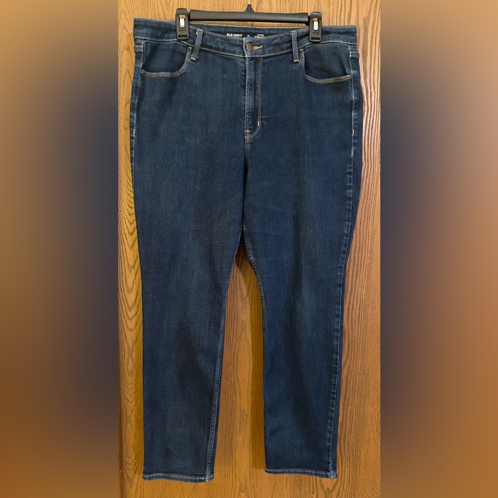 Old Navy Women’s Blue Jeans, High Rise, Straight Leg, sz 16